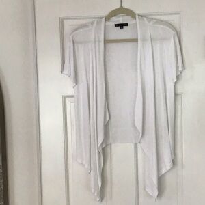 White Open Front Cardigan
